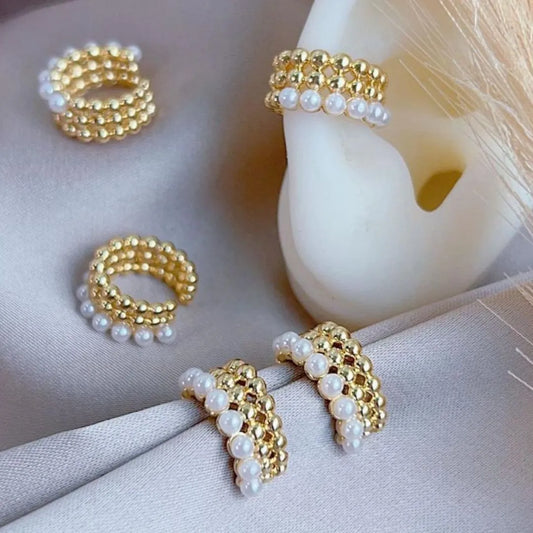 Earcuff Halo de Perlas